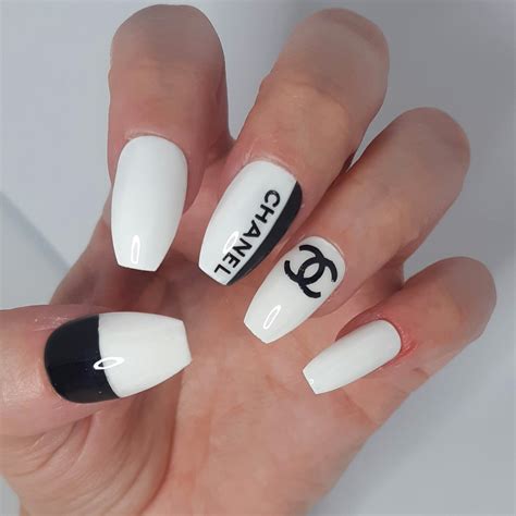 chanel design on nails|chanel nails images.